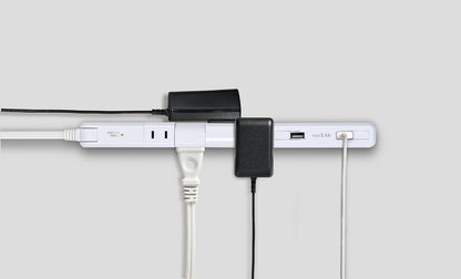 Asahi Denki Elpa WBS-SL402USB(W) Slim Rotating USB Tap 4P 2m