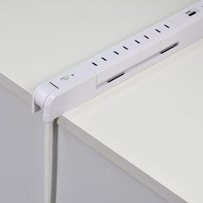 Asahi Denki Elpa WBS-SL402USB(W) Slim Rotating USB Tap 4P 2m