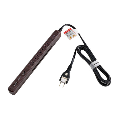 Asahi Denki Elpa WBS-SL402USB(WD) Slim Rotating USB Tap 4P 2m