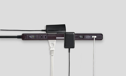 Asahi Denki Elpa WBS-SL402USB(WD) Slim Rotating USB Tap 4P 2m