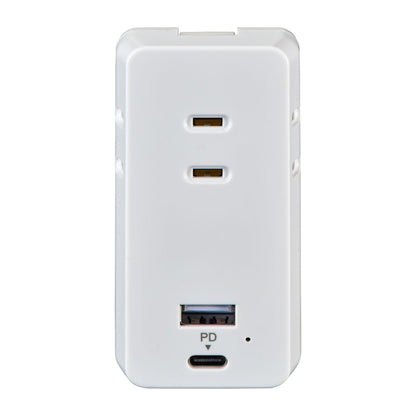 Asahi Denki ELPA USB Tap PD20W PD Compatible 3 Outlets UC-322SB(W)