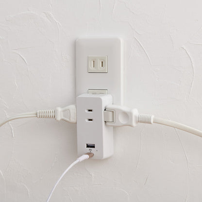 Asahi Denki ELPA USB Tap PD20W PD Compatible 3 Outlets UC-322SB(W)