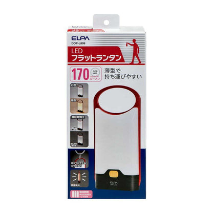 エルパ ELPA LEDフラットランタン 薄型軽量 アウトドア 災害時 170LM DOP-L809