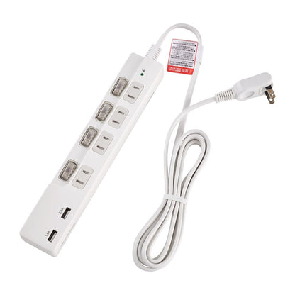 Elpa Switchable USB Tap 4P USB Charging WBK-4232SUA W