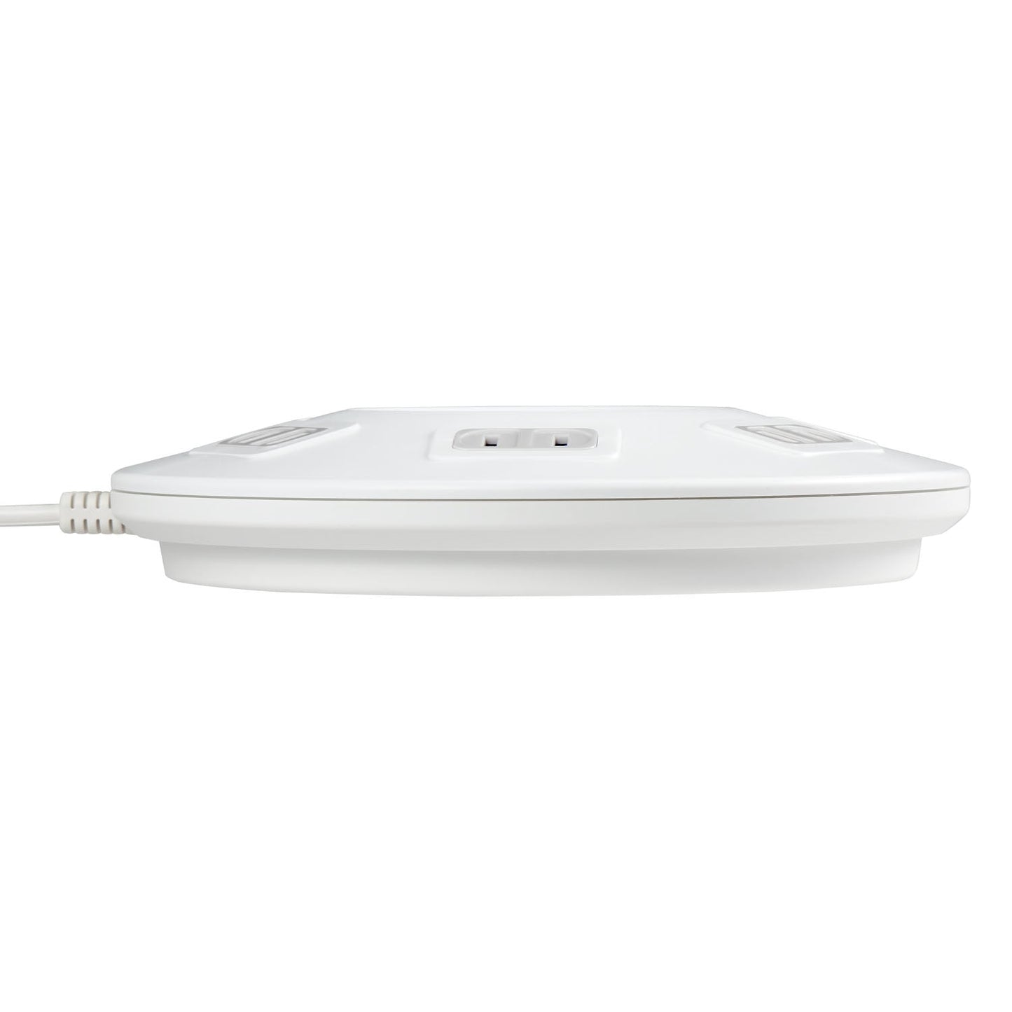 ELPA Round USB Tap 6P 2m with Built-in Breaker WLS-R6332BUA(W)