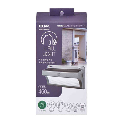 ELPA Wall Light Aluminum Slim Solar ESL-KA400SL