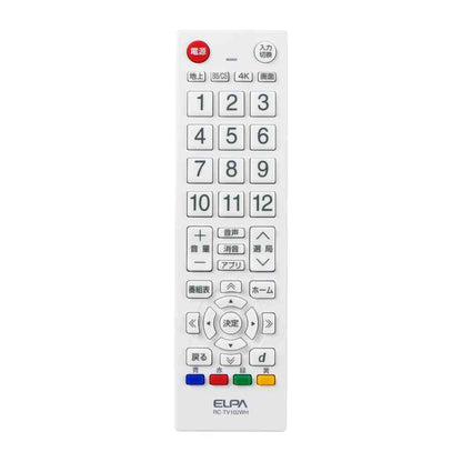 ELPA TV Remote Control RC-TV102WH