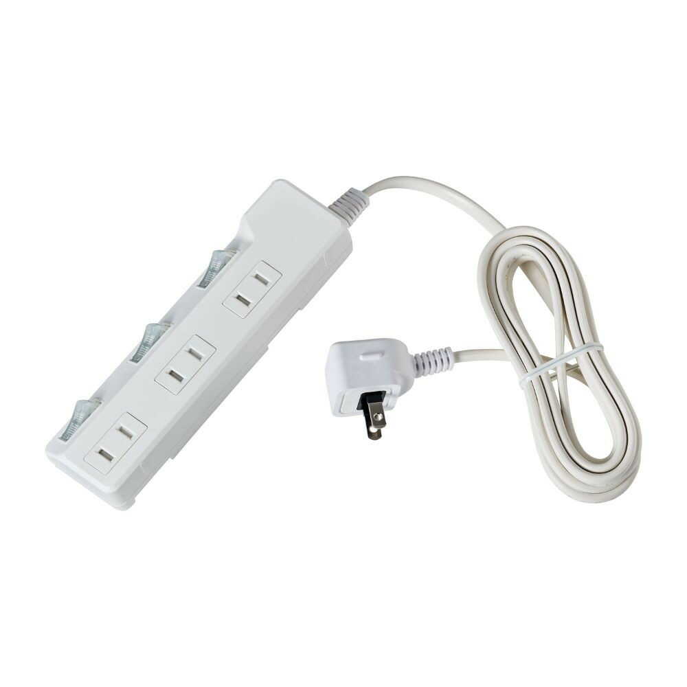 Elpa ELPA Lightning-Proof Switch Tap 3P2M Surge Guard LED Indicator for ON/OFF Energy Saving WLK-32S (W)