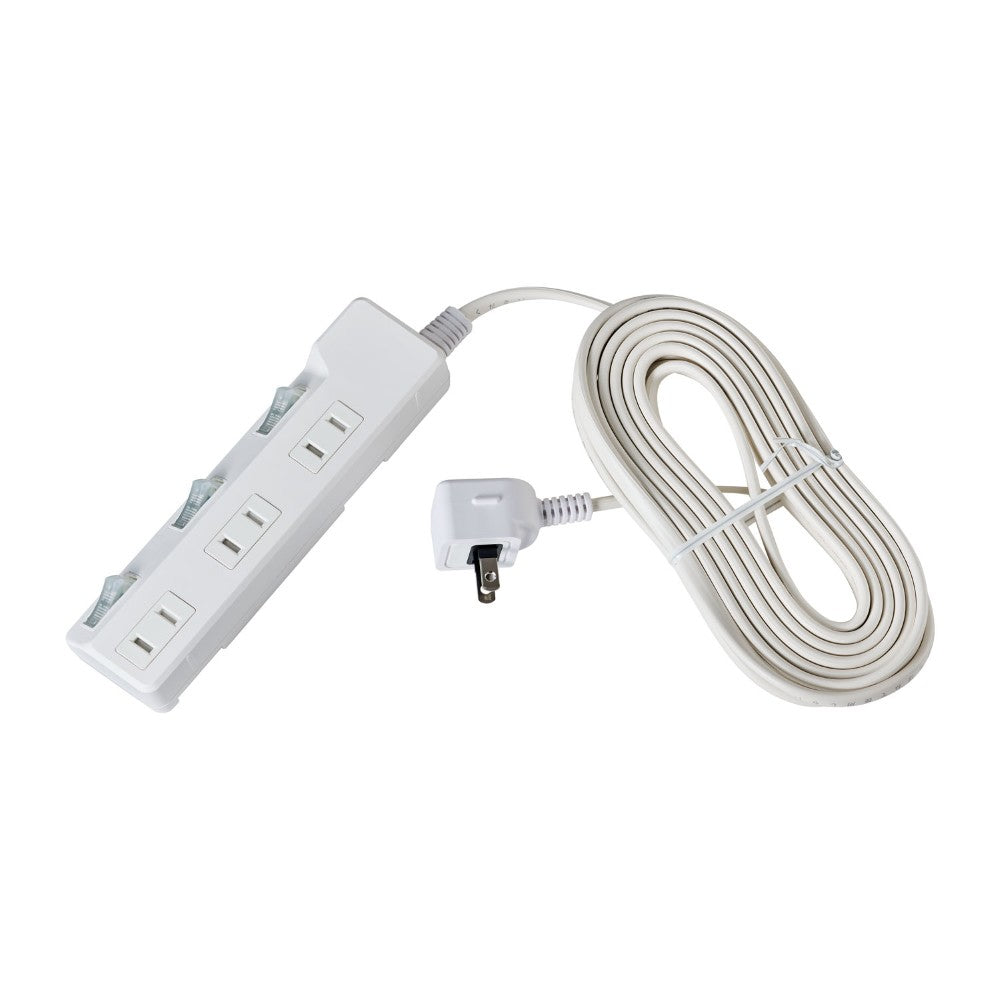 ELPA Lightning-Proof Power Strip with Switch 3 Outlets 5M WLK-35S White