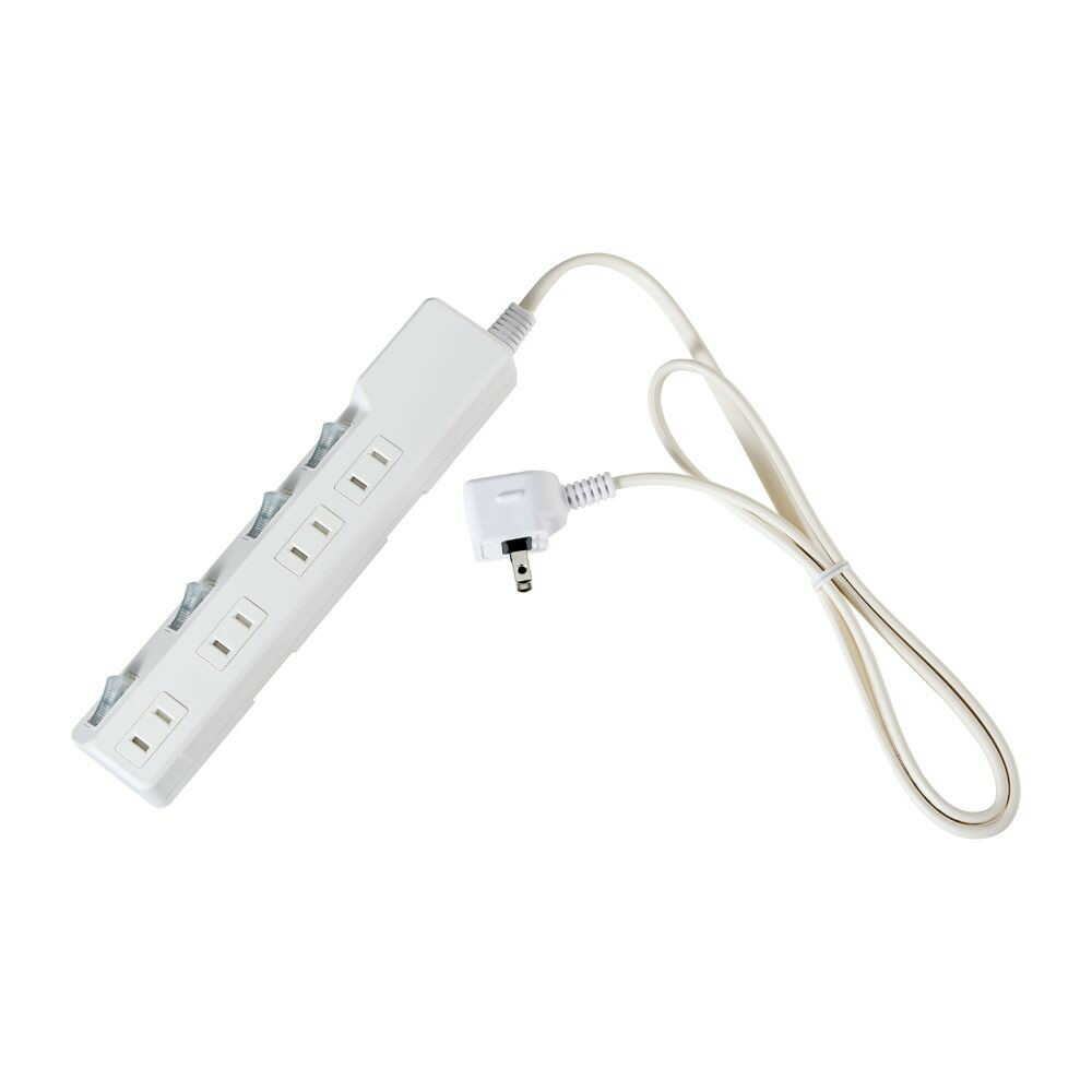 Elpa ELPA Lightning-Proof Switch Tap 4P1M Surge Guard LED Indicator for ON/OFF Energy Saving WLK-41S (W)