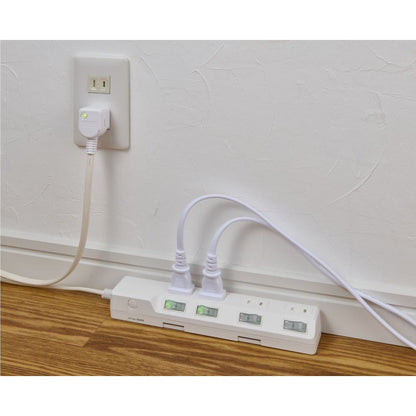 ELPA Lightning-Proof Power Strip with Switch 4 Outlets 3M WLK-43S (W)