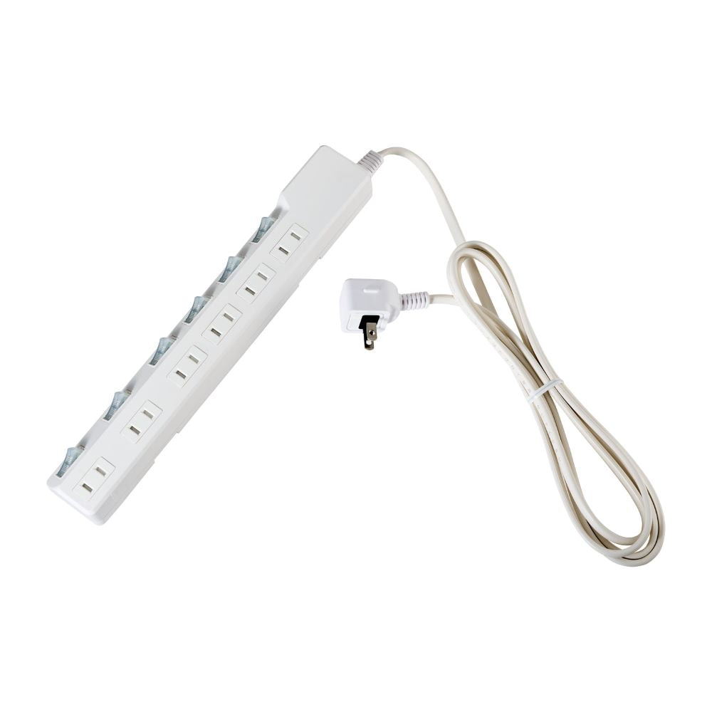 Elpa ELPA Lightning-Proof Switch Tap 6P2M Surge Guard LED Indicator for ON/OFF Energy Saving WLK-62S (W)