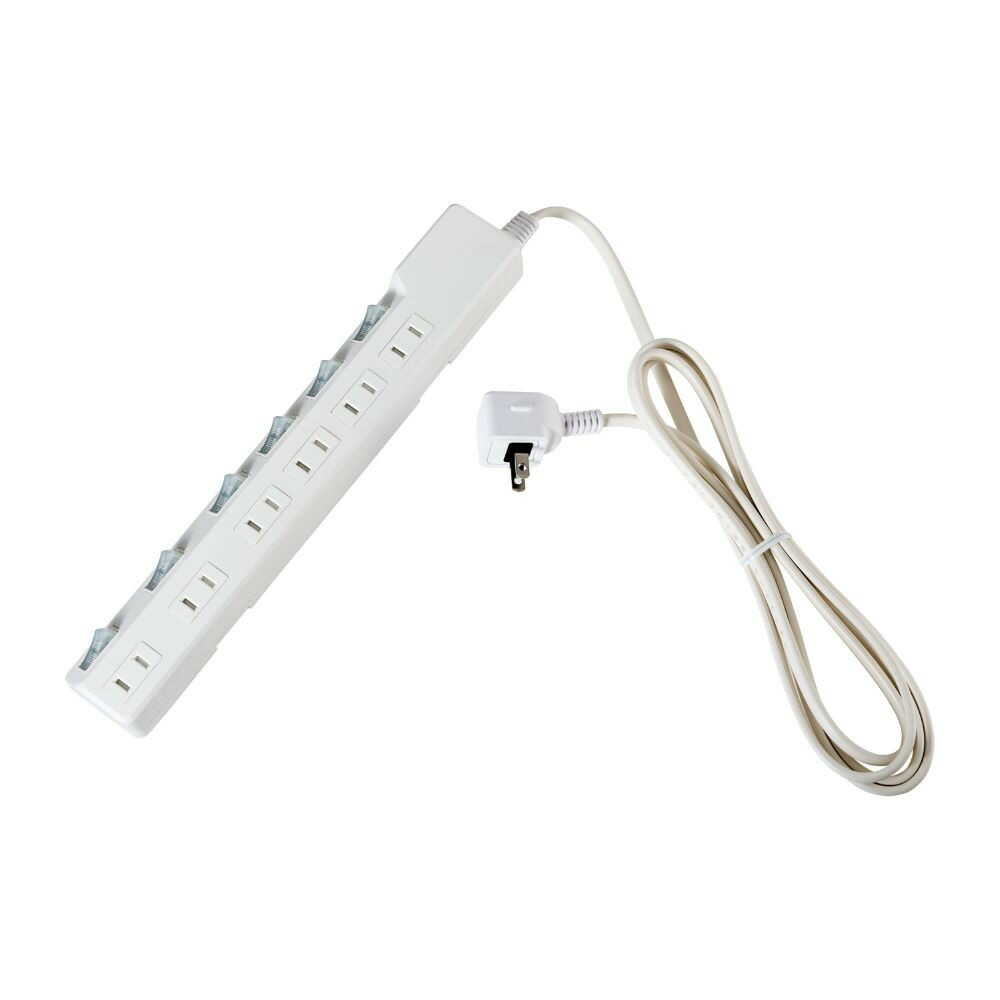 Elpa ELPA Lightning-Proof Switch Tap 6P2M Surge Guard LED Indicator for ON/OFF Energy Saving WLK-62S (W)