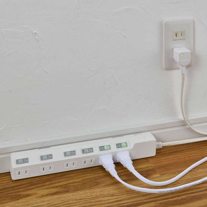 Elpa ELPA Lightning-Proof Switch Tap 6P2M Surge Guard LED Indicator for ON/OFF Energy Saving WLK-62S (W)