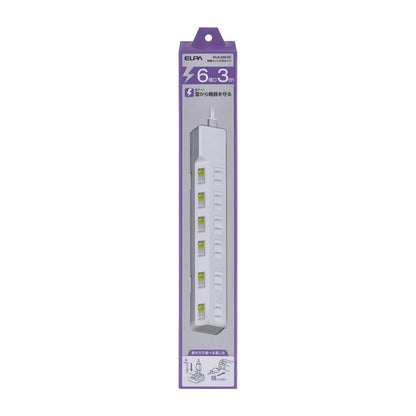 Elpa ELPA Surge Protector 6 Outlets 3M WLK-63S (W)