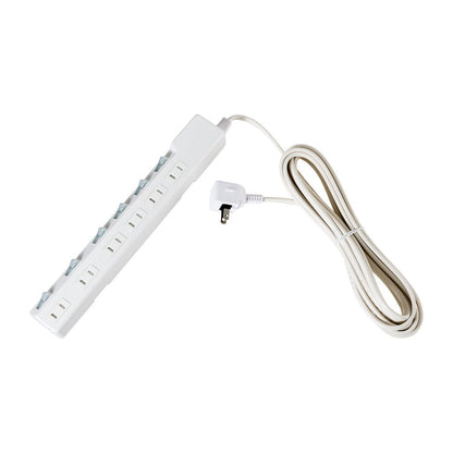ELPA Lightning-Proof Power Strip with Switch 6 Outlets 5M WLK-65S White