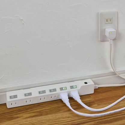 Elpa ELPA Lightning-Proof Switch Tap 6P2M Surge Guard WLK-62B (W)