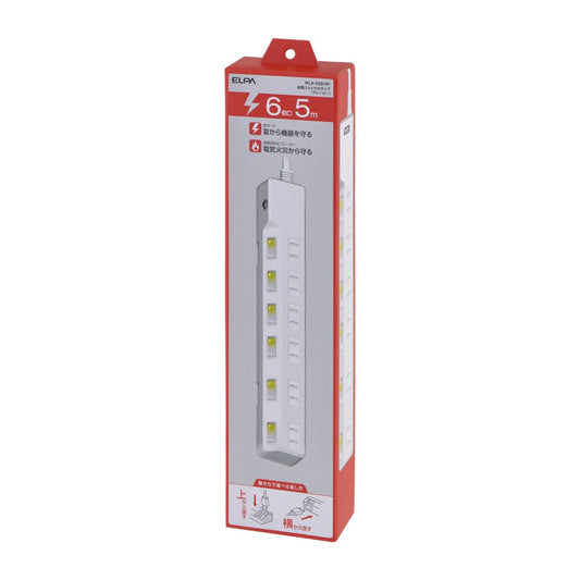 ELPA Surge Protector with Breaker 6-Outlet 5M WLK-65B