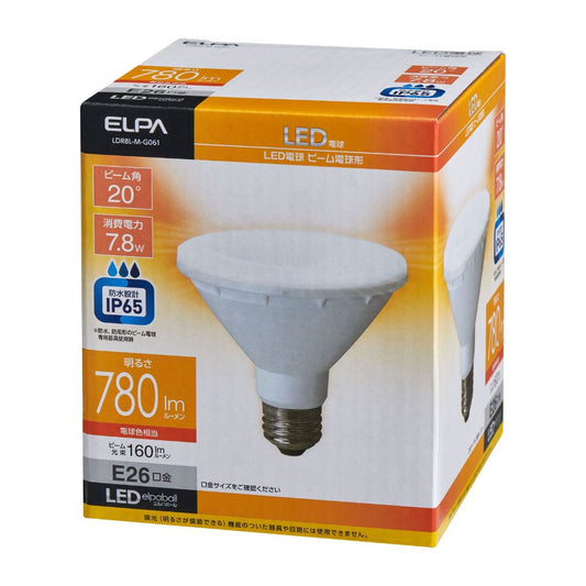 Elpa ELPA LED Bulb Beam Type LED Energy Saving Outdoor E26 7.8W LDR8L-M-G061
