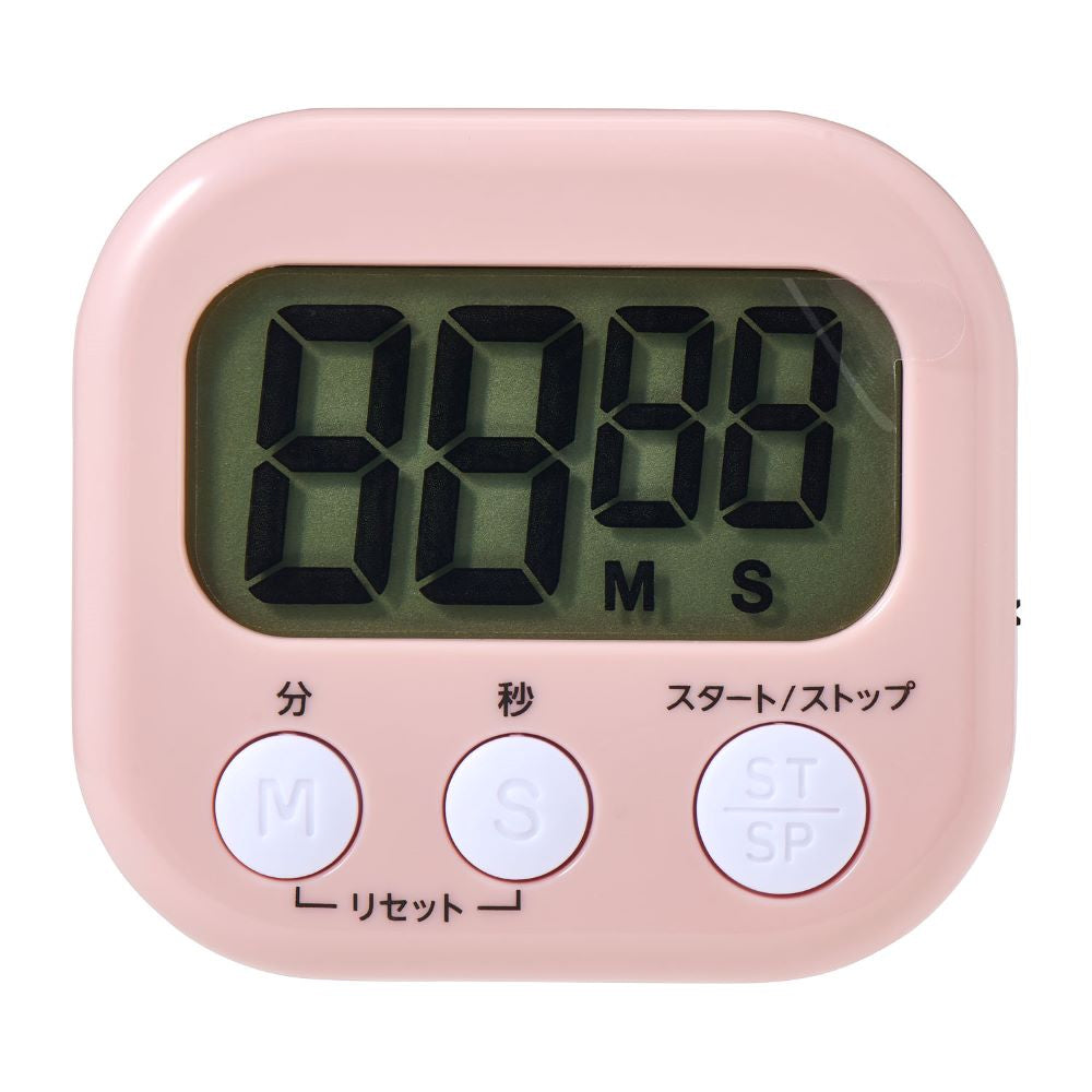 エルパ ELPA 大きく見やすいキッチンタイマー 便利なマグネット付き TIM-01（PK）