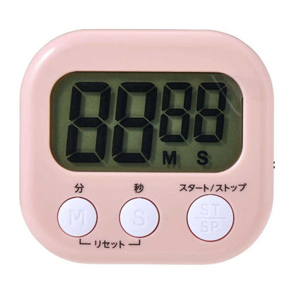 エルパ ELPA 大きく見やすいキッチンタイマー 便利なマグネット付き TIM-01（PK）