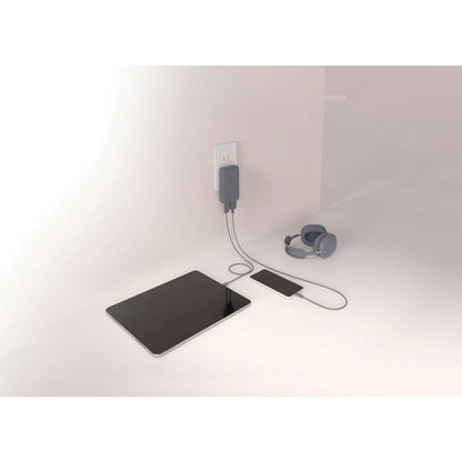 ELPA Flat USB Adapter PD30W UC-23B Gray