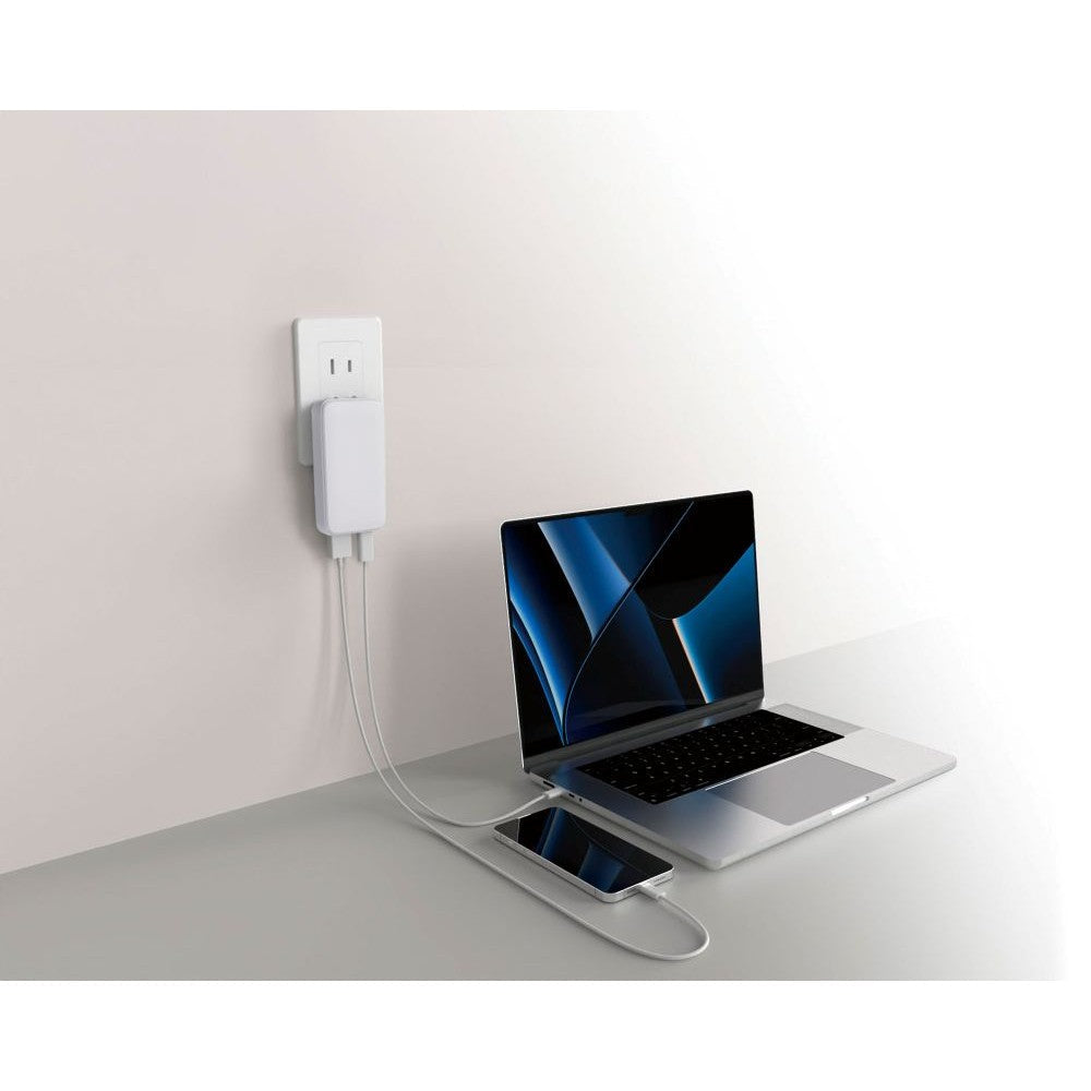 ELPA Flat USB Adapter PD60W UC-26B White