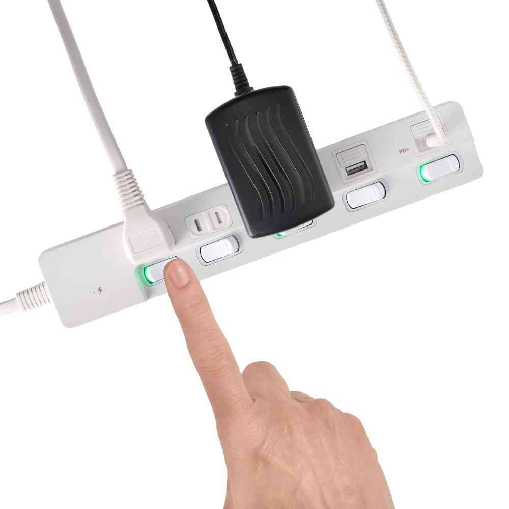 ELPA USB Tap with Switch 3m WLK-3223SUC (W)