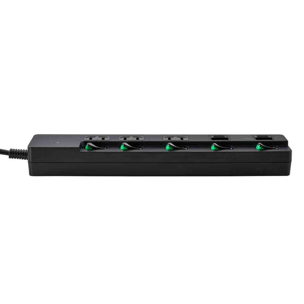 ELPA USB Tap with Switch 1m Black WLK-3221SUC (BK)