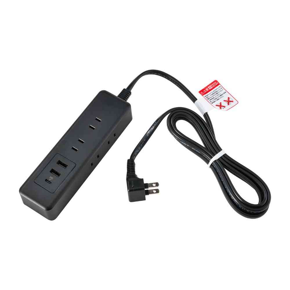 ELPA 6-Outlet USB Tap with Cord WL-6322SUC (BK)
