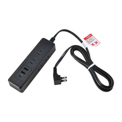 ELPA 6-Outlet USB Tap with Cord WL-6322SUC (BK)