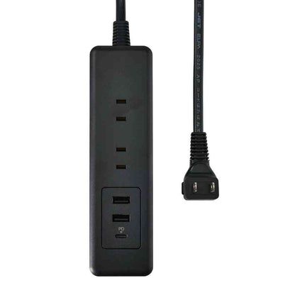 ELPA 6-Outlet USB Tap with Cord WL-6322SUC (BK)