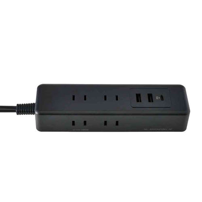 ELPA 6-Outlet USB Tap with Cord WL-6322SUC (BK)
