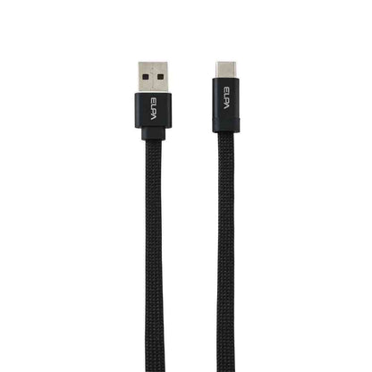ELPA Flat Magnet USB Cable AtoC 1m MCA-FAC1027 (BK)