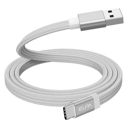 Asahi Denki Elpa Magnet USB Cable Flat AtoC 1m MCA-FAC1027 (WH)