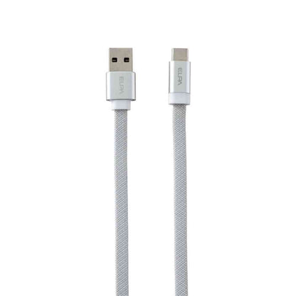 Asahi Denki Elpa Magnet USB Cable Flat AtoC 1m MCA-FAC1027 (WH)