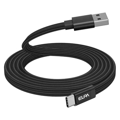 Asahi Denki Elpa Magnet USB Cable Flat AtoC 1.5m MCA-FAC1527 (BK)