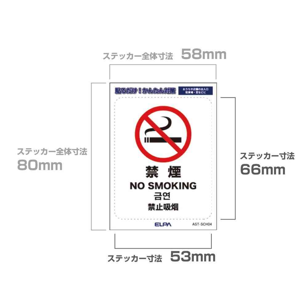 Asahi Electric Easy-to-Remove Sticker S - No Smoking