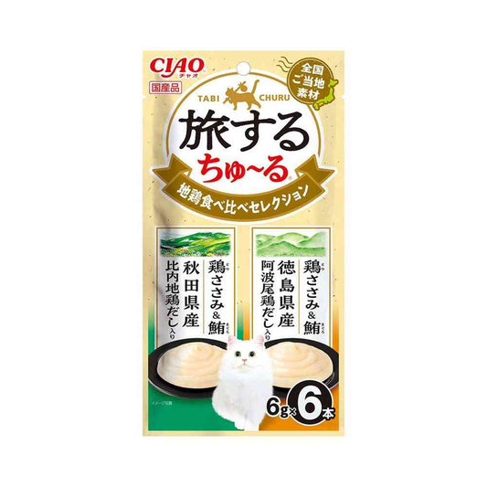 Inaba Pet Food CIAO Traveling Churu Local Chicken Comparison Selection 6g×6