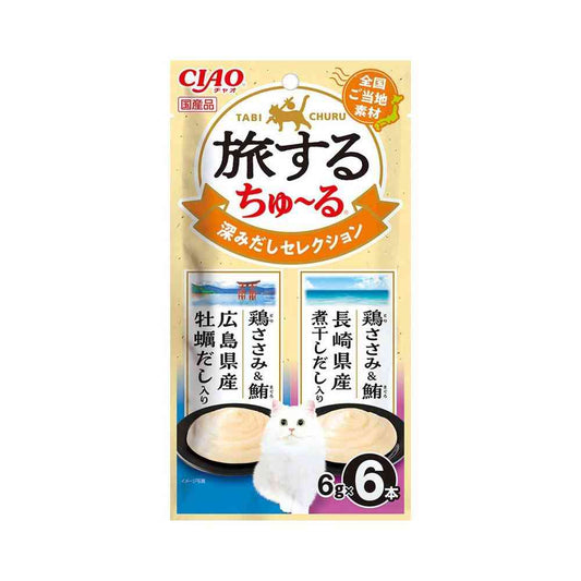 Inaba Pet Food CIAO Traveling Churu Deep Flavor Selection 6g×6