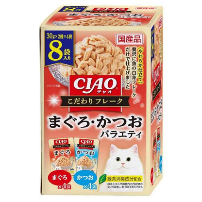 Inaba Pet Food CIAO Special Flakes Tuna & Bonito Variety 30g x 8 Bags