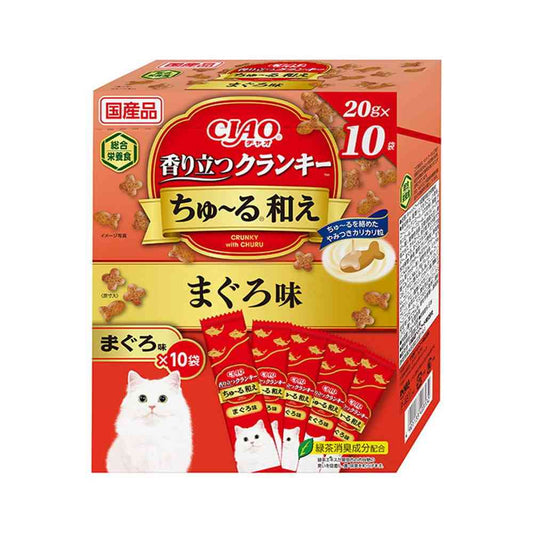 Inaba Pet Food CIAO Aromatic Crunchy Churu Mixed Tuna Flavor 20g x 10 Bags