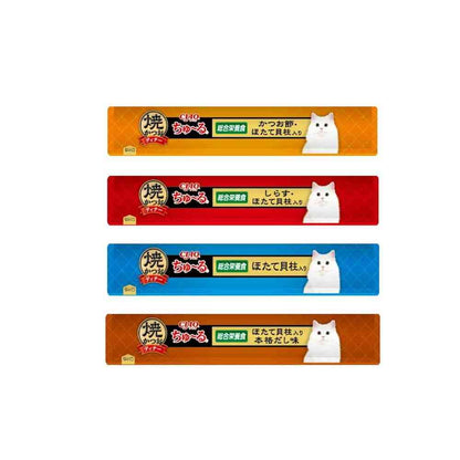 Inaba Pet Food Grilled Bonito Dinner Churu 4 Flavor Variety 14g×40P