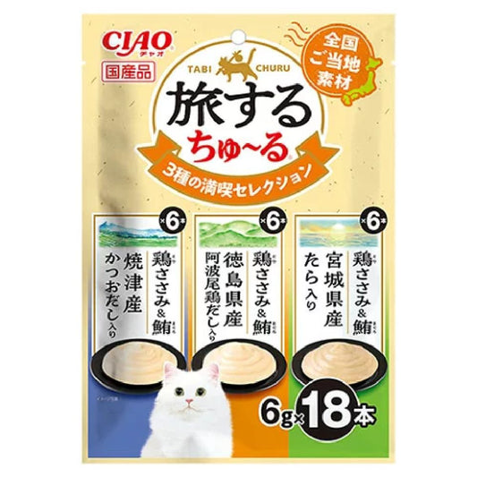 Traveling Churu 3 Types of Satisfaction Selection 6g×18P