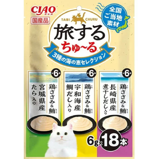 Travel Churu Three-Flavor Seafood Selection 6g x 18P