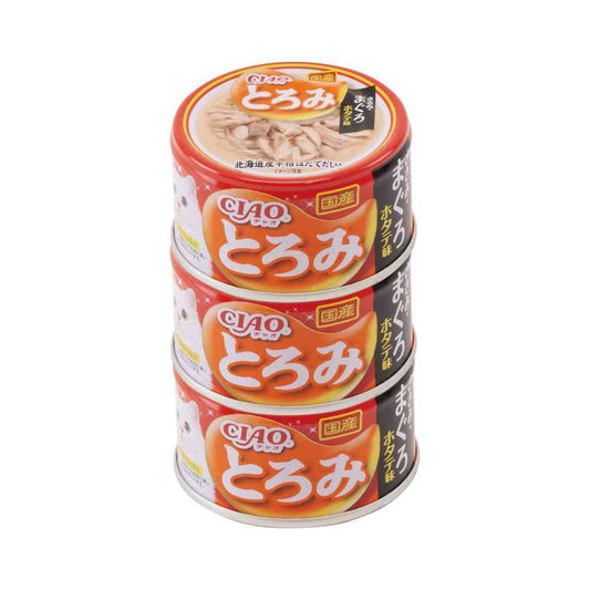 Inaba Pet Food CIAO Thick Sauce Chicken Breast, Tuna, and Scallop Flavor 80g x 3P