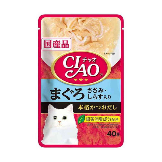 Inaba CIAO Pouch Tuna with Chicken & Shirasu 40g