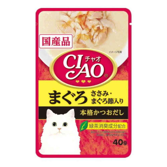 CIAO Pouch Tuna with Chicken Breast and Tuna Flakes 40g