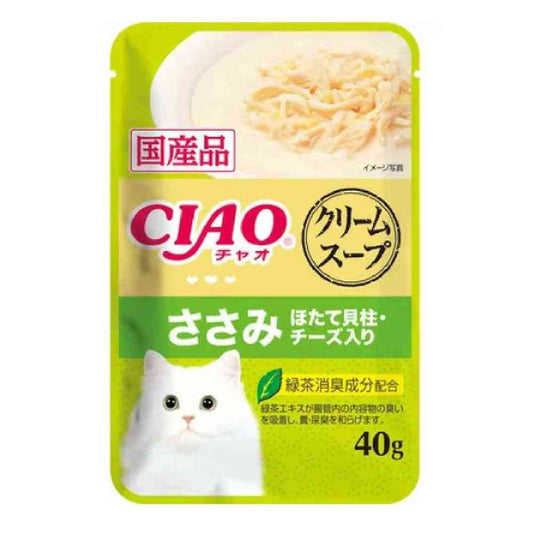 Inaba CIAO Dashi Soup Cream Soup with Chicken Fillet, Scallop, and Cheese 40g