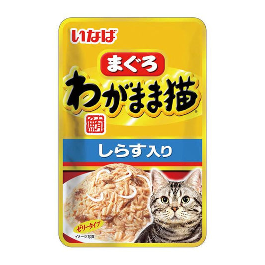 Inaba Whimsical Cat Tuna Pouch with Shirasu 40g